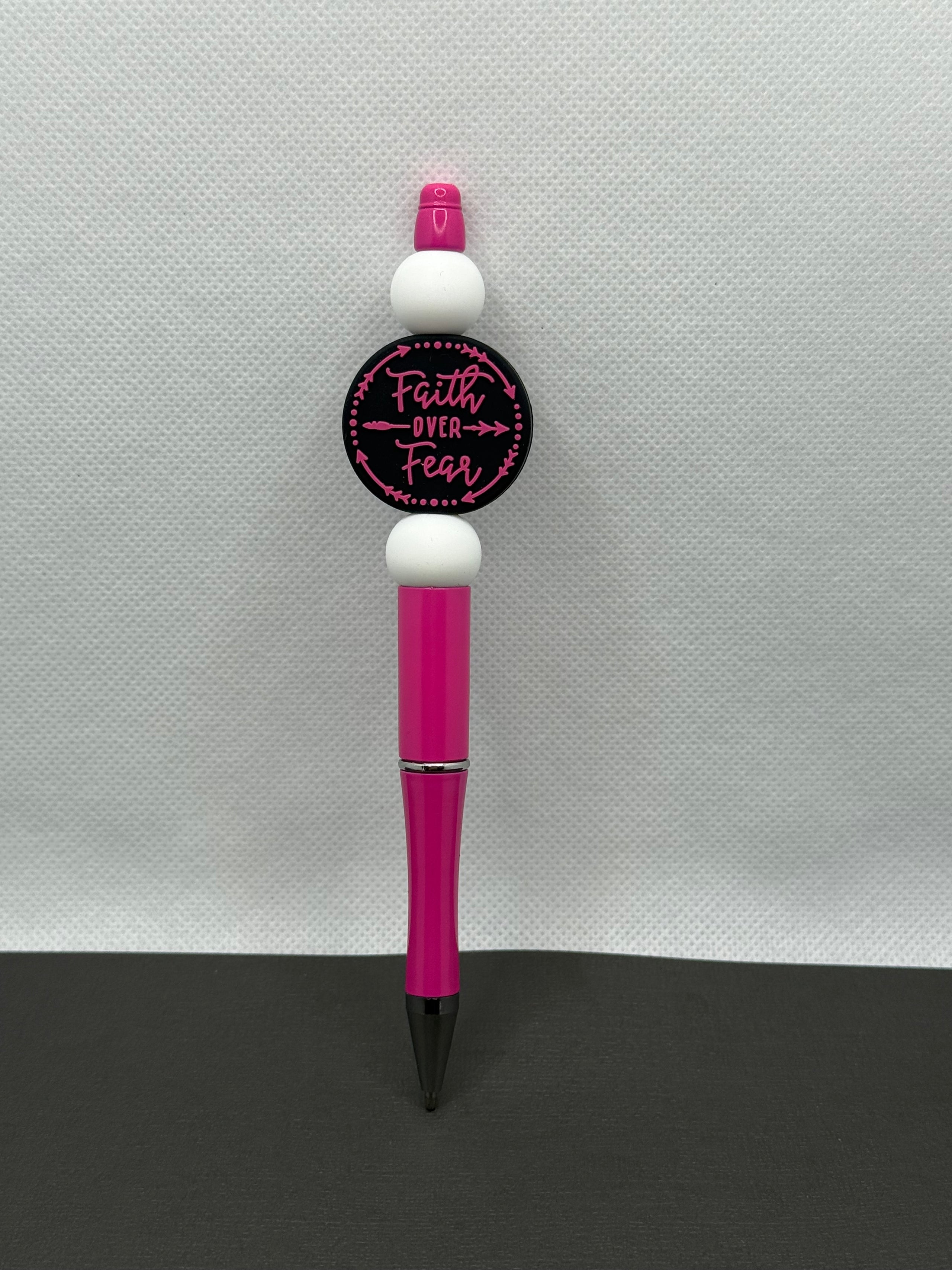 Beaded Faith over Fear Pen