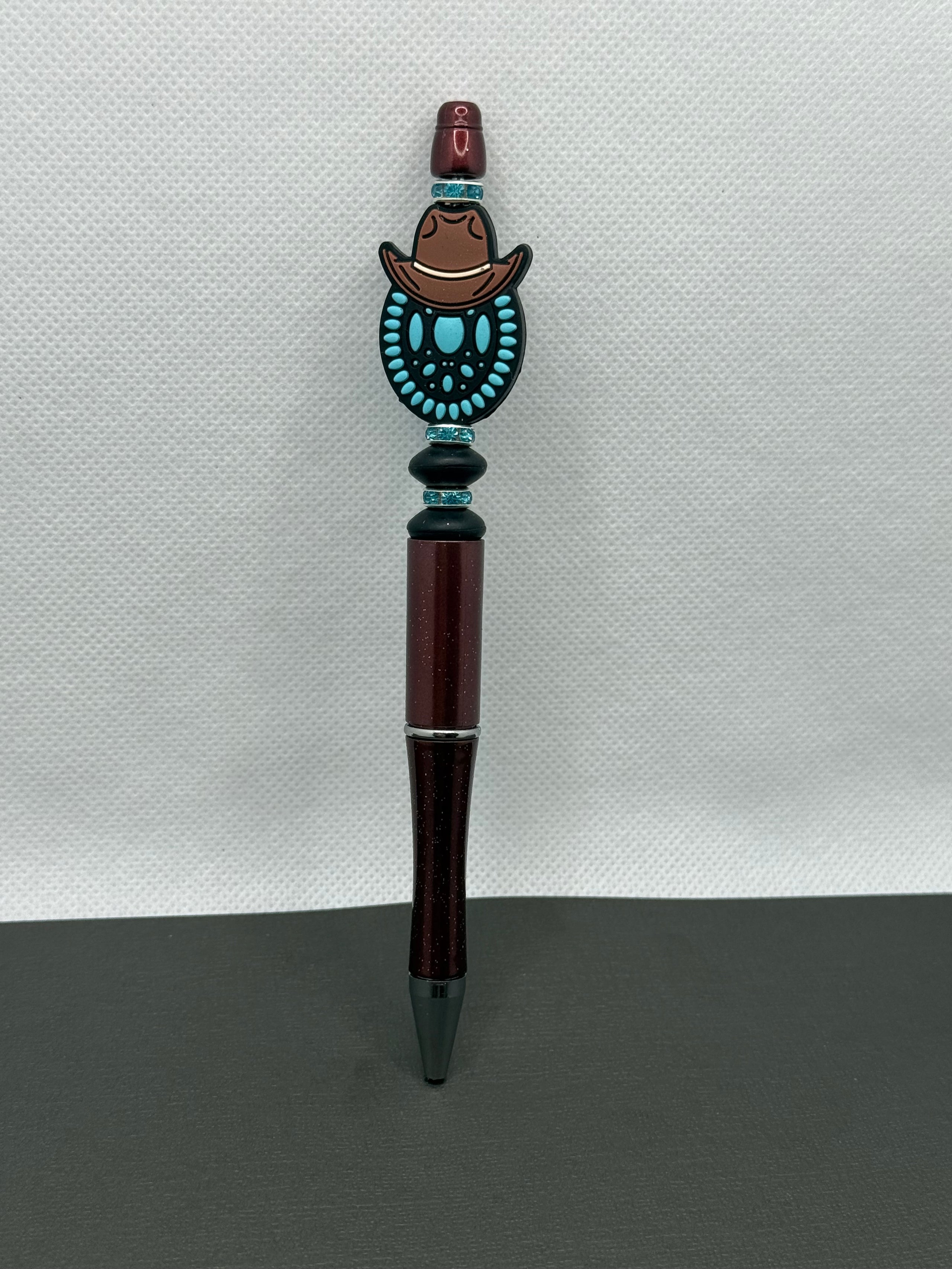 Beaded Cowboy Hat Pen