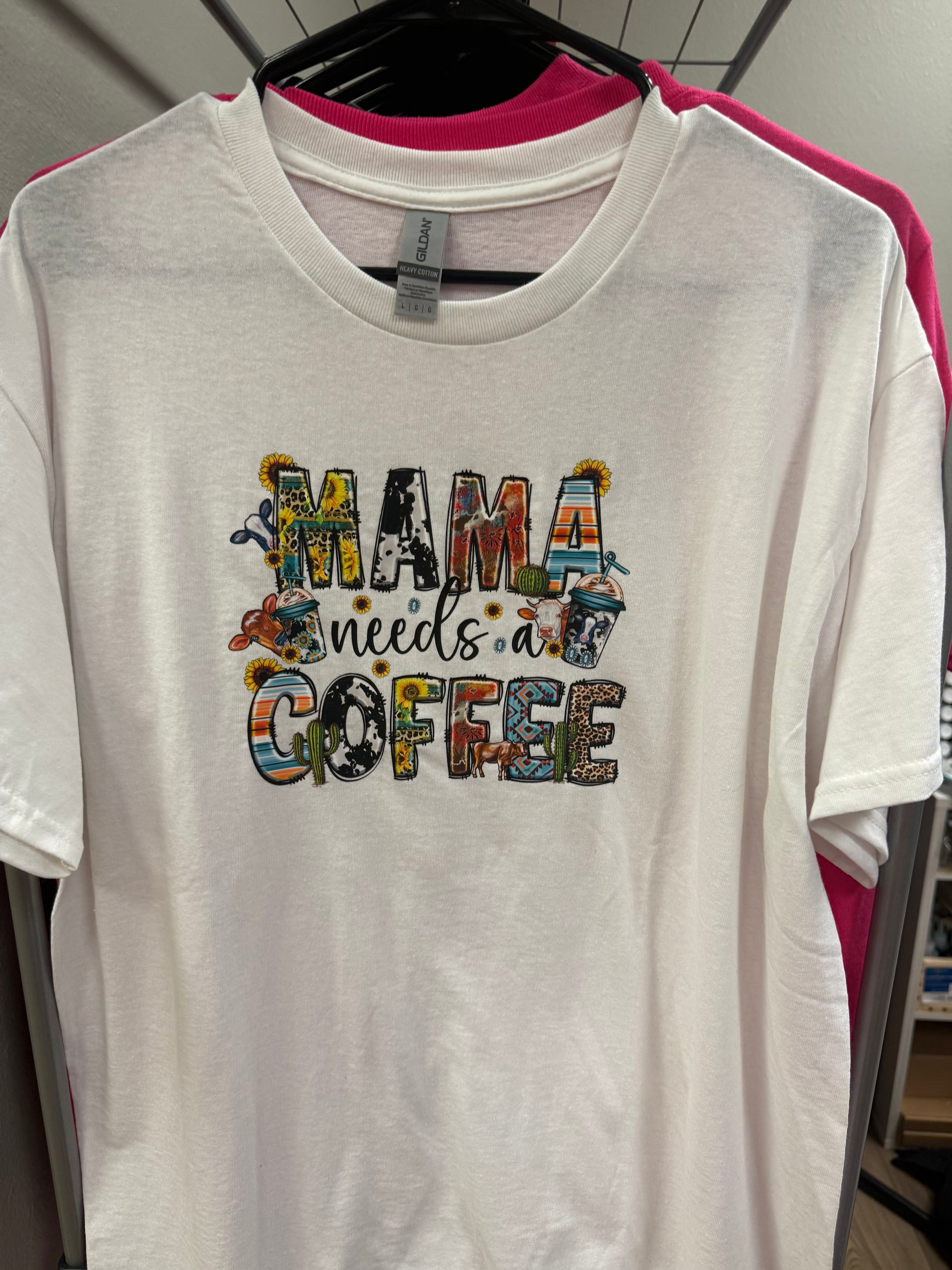 Mama Needs a Coffee Large Tshirt
